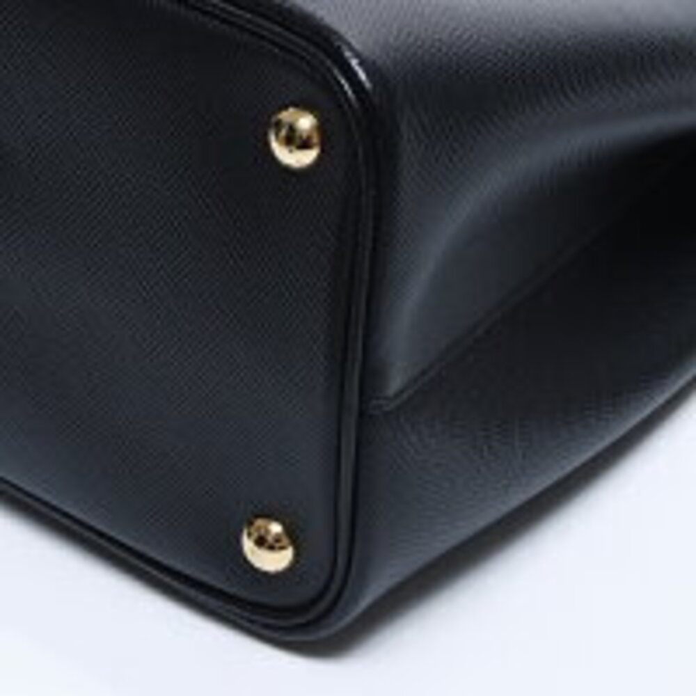Prada Double Saffiano leather Shoulder bag black - Picture 7 of 13